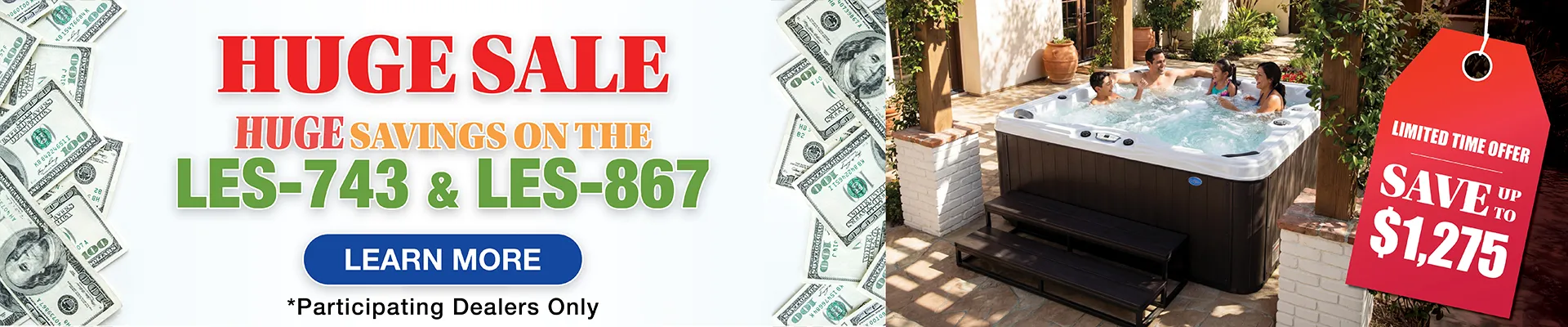 Calspas hot tub being used in a family setting - Westminister