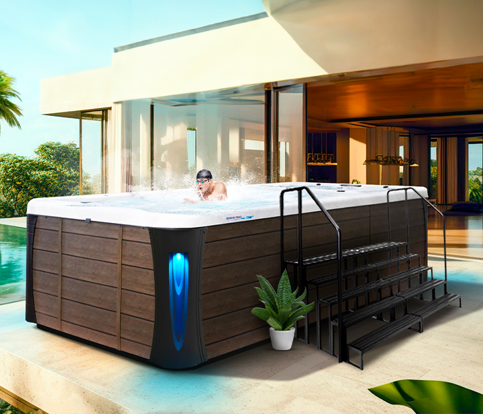 Calspas hot tub being used in a family setting - Westminister